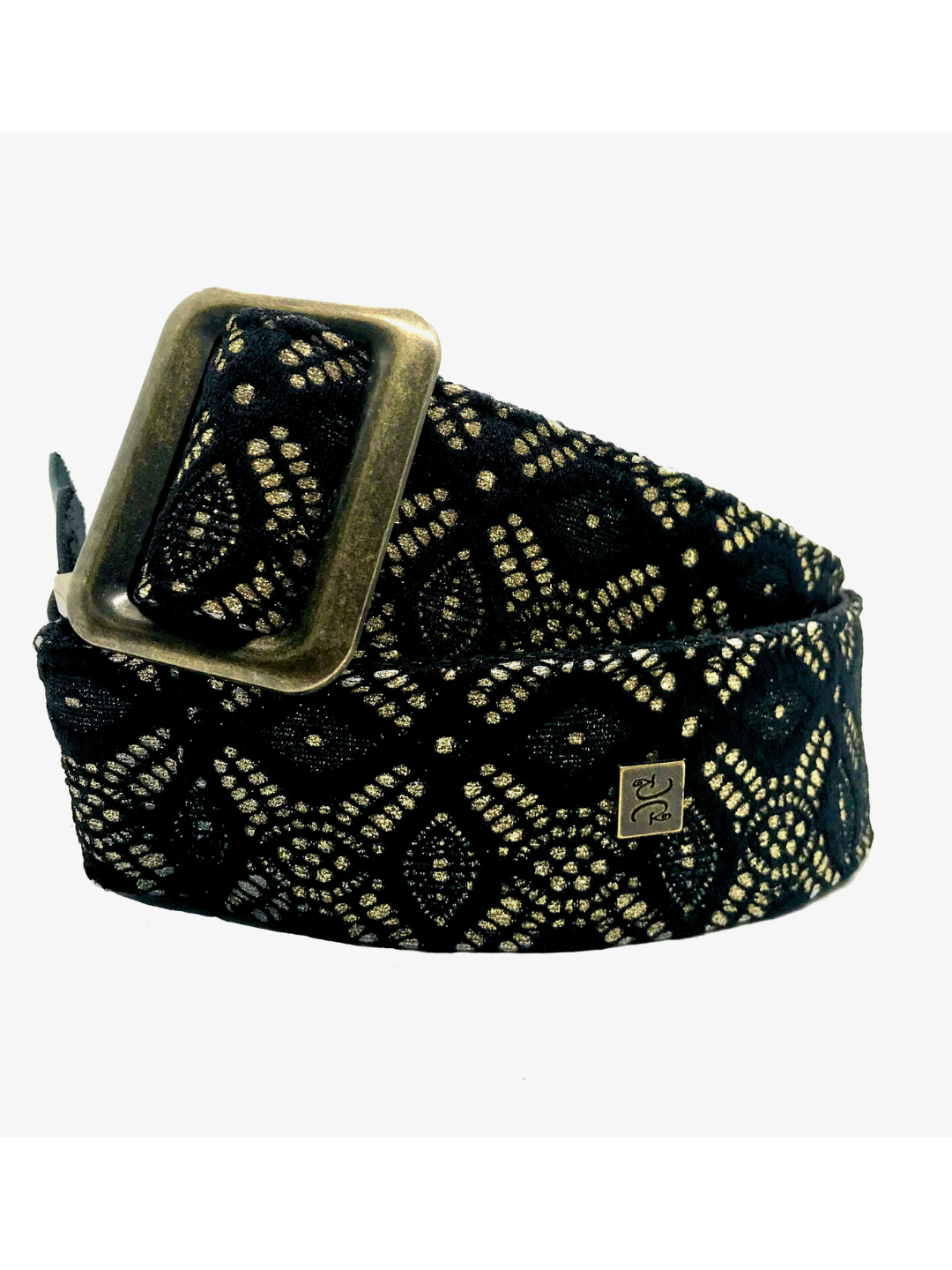 Rock'N'Roll 2" Black and Gold Guitar and Bass Straps