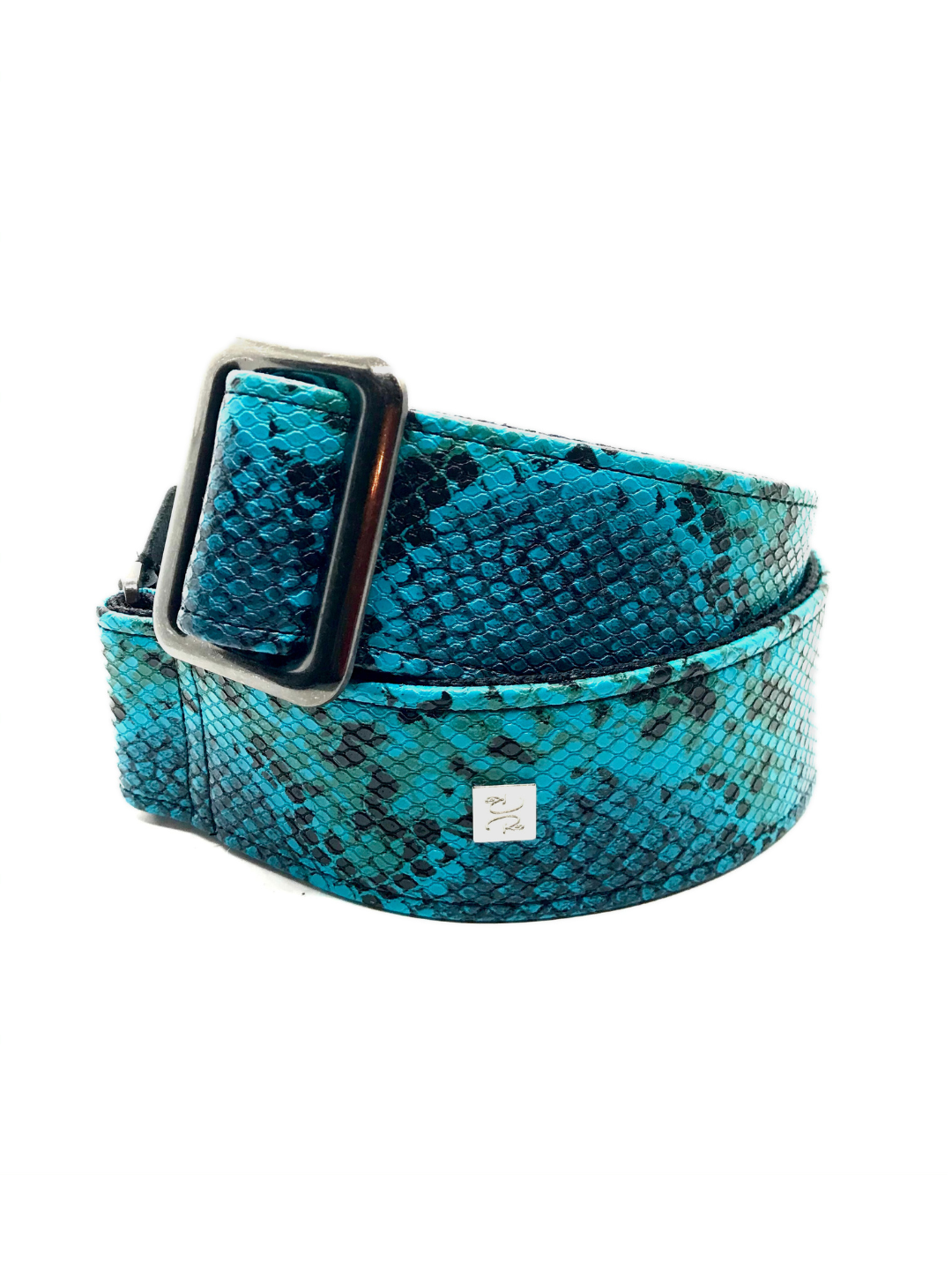 Turquoise Python 2" Guitar Strap