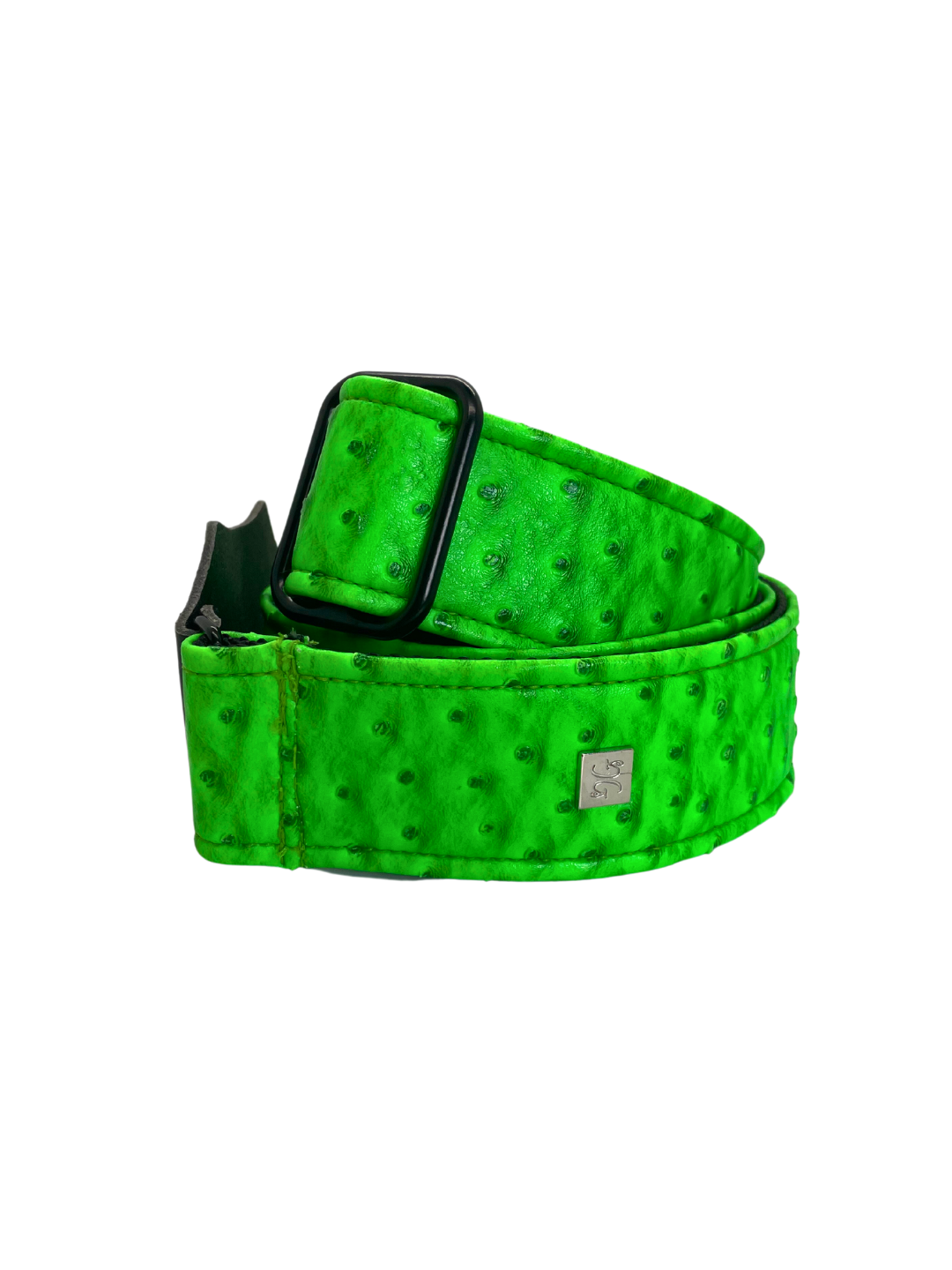 The Ostrich Neon Green 2" Guitar Strap