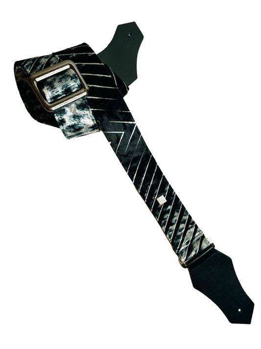 The Casandra 2" Guitar Strap - Black & White