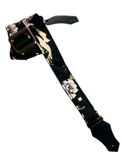 Metal Rose Black 2” Guitar Strap