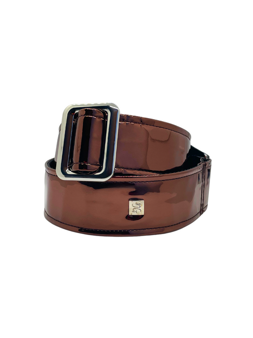 CLEARANCE - Get'm Get'm Badass Mirrored Chocolate Brown Guitar and Bass Strap 2"