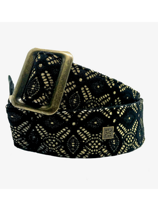 Rock'N'Roll Blk&Gld Brocade 2" Guitar Straps