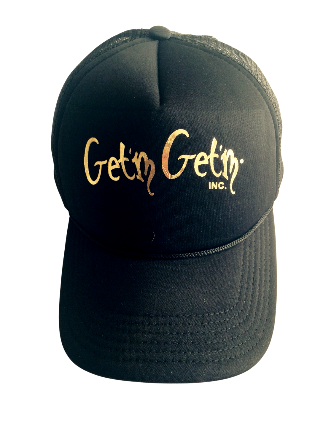 Get'm Get'm Gold Logo Trucker Cap