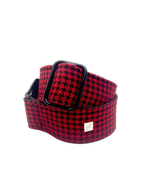 FLY Hounds Tooth Red 2” Guitar Strap